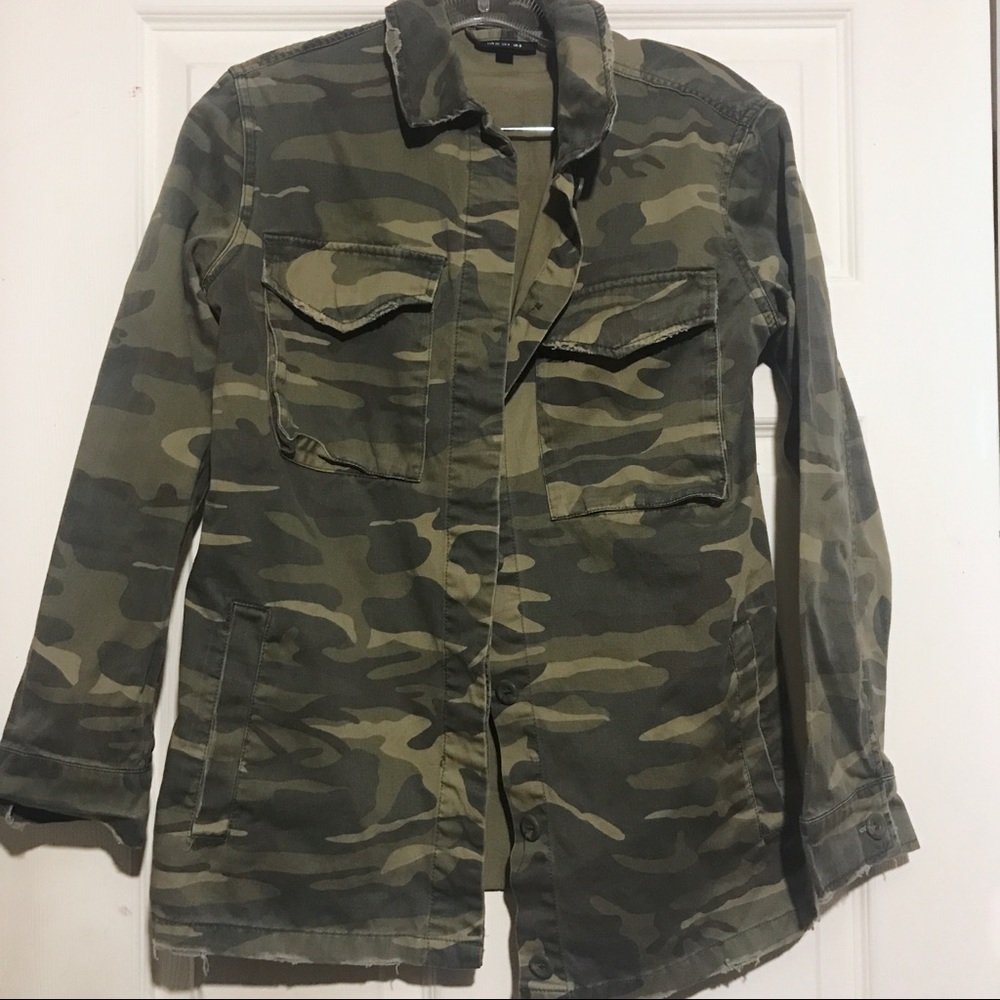 Topshop Sampson Camo Shirt Jacket size 4